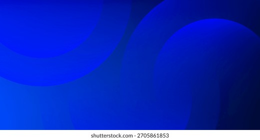 Abstract Blue Gradient Background with Curved Circular Shapes – Modern Futuristic Design