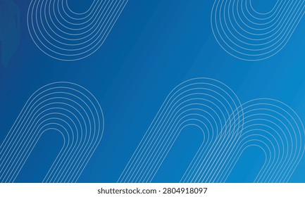 Abstract blue gradient background with curved parallel line patterns, creating a modern geometric design suitable for technology, corporate branding, and digital presentations.