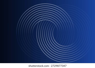 Fundo de gradiente azul abstrato com ondas de linha circular elegantes, design corporativo e tecnológico moderno