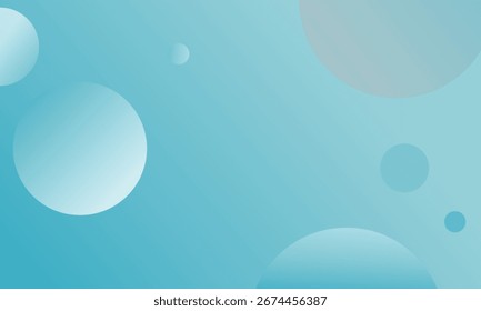 Fundo de gradiente azul abstrato com círculos flutuantes