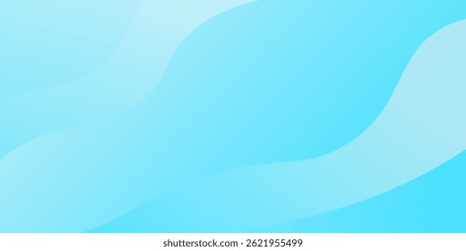Plano de fundo de gradiente azul abstrato com formas de ondas de fluxo. Design suave e moderno ideal para apresentações, sites e conteúdo digital