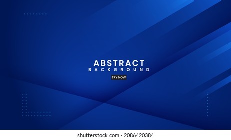 Abstract blue gradient background with geometric shape. Modern template design for covers, brochures, web and banner.