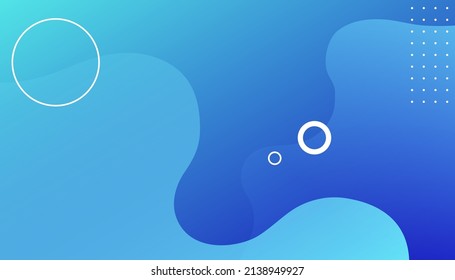 Resumen de fondo de degradado azul con forma geométrica. Composición de formas de fluido azul con gradientes de moda. Vector Eps10