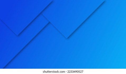 Abstract Blue Gradient Background Geometric Paper Cut Style for Brochures or Landing Pages Template
