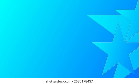 Abstract blue gradient background with geometric shape