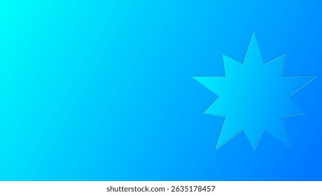 Abstract blue gradient background with geometric shape
