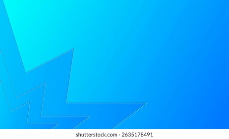 Abstract blue gradient background with geometric shape