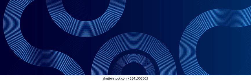 Abstract blue gradient background. Geometric circle shapes pattern . Modern shiny blue gradient color. Futuristic technology consept. Suit for curve, banner, templates, High quality degital elements.