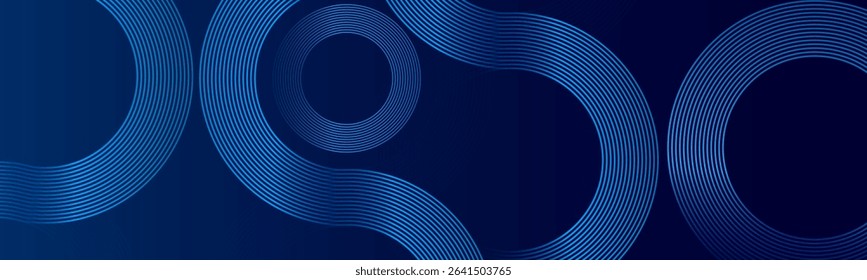 Abstract blue gradient background. Geometric circle shapes pattern . Modern shiny blue gradient color. Futuristic technology consept. Suit for curve, banner, templates, High quality degital elements.