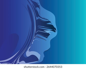 Abstract blue gradient background. Geometricshapes  pattern. Modern  texture design.  Futuristic technology graphic design. Suit for business, header, cover, wallpaper, website, flyer