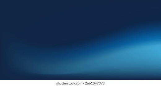 Textura granulada de fundo do gradiente azul abstrato. Papel de parede. Gradiente azul horizontal. Adequado para banner, cartaz, cabeçalho, folheto, etc.