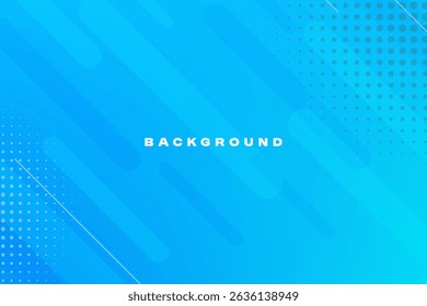Abstract Blue Gradient Background with Halftone and Diagonal Lines