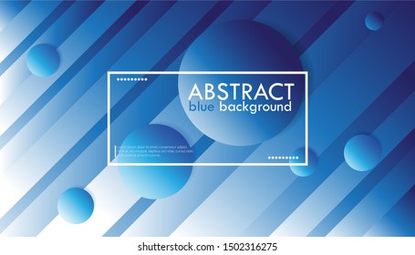 Abstract blue gradient background with lines and circles
