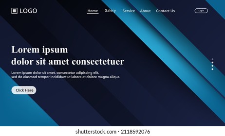 abstract blue gradient background, modern and clean landing page concept