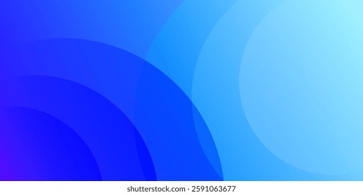 Abstract blue gradient background with overlapping circular shapes. Modern and dynamic design, ideal for technology, digital, or futuristic themes
