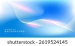 Abstract blue gradient background with shining lines waves. Minimalist background for banner, poster, cover, brochure, flyer, website