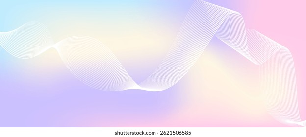 Abstractas fondo azul degradado con líneas brillantes ondas. Fondo minimalista para el Anuncio, cartel, cubierta, folleto, volante, Sitio web