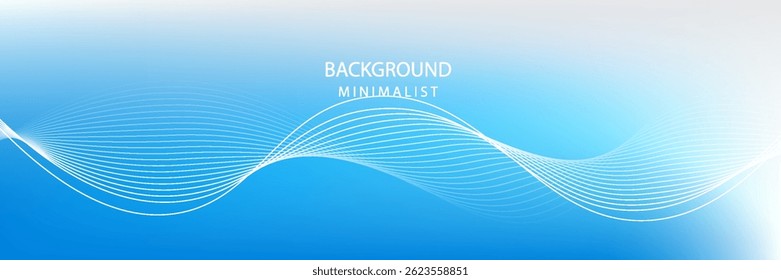 Abstractas fondo azul degradado con líneas brillantes ondas. Fondo minimalista para Anuncio, póster, portada, folleto, volante, Sitio web. eps 10