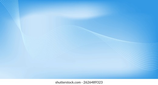 Abstract blue gradient background with shining lines waves vektor eps 10.