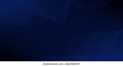 Abstract blue gradient background with shining lines waves. Minimalist background for banner, poster, cover, brochure, flyer, website
