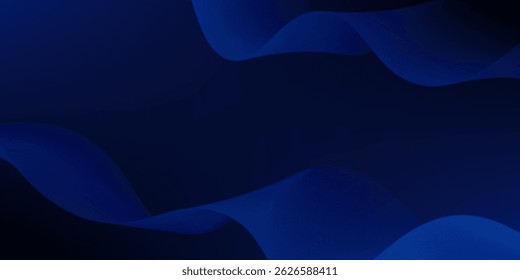 Abstract blue gradient background with shining lines waves. Minimalist background for banner, poster, cover, brochure, flyer, website