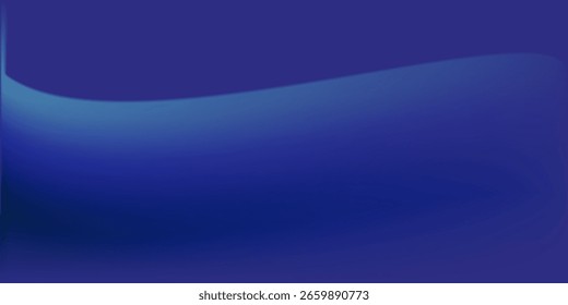 Abstrakter blauer Farbverlauf-Hintergrund mit leuchtenden Linien Wellen. Minimalistischer Hintergrund für Banner, Poster, Cover, Broschüre, Flyer, Website