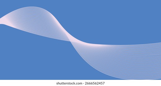 Abstractas fondo azul degradado con líneas brillantes ondas modernas