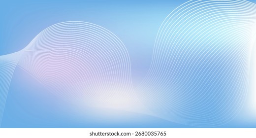 Abstractas fondo azul degradado con líneas brillantes ondas. Fondo minimalista para el Anuncio, cartel, cubierta, folleto, volante, Sitio web