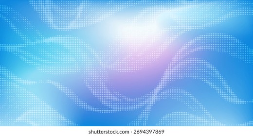 Fondo azul Abstractas del gradiente con las ondas brillantes de las líneas
