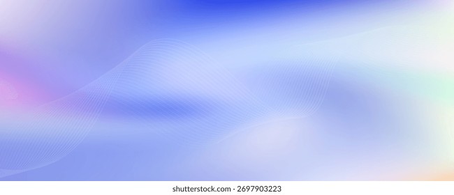 Abstractas fondo azul degradado con líneas brillantes ondas. Fondo minimalista para el Anuncio, cartel, cubierta, folleto, volante, Sitio web