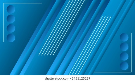 ABSTRAKTER BLAUER FARBVERLAUF HINTERGRUND GLATTES BUNTES DESIGN MIT GEOMETRISCHEN FORMEN VEKTORGRAFIK VORLAGE GUT FÜR MODERNE WEBSITE, BILDSCHIRMHINTERGRUND, ABDECKUNGSDESIGN 