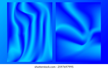 Abstract blue gradient background with smooth wavy texture