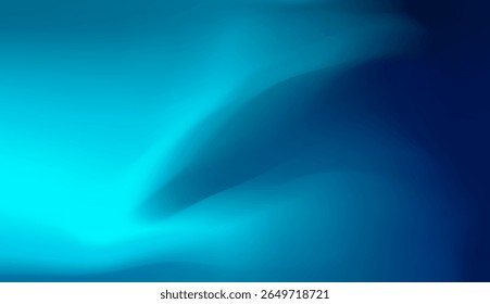 Fundo de gradiente azul abstrato com luz de onda suave e efeito de gradação para textura calma. Design de padrão branco fluido com malha pastel e movimento aquarela digital. Tecnologia Pearlescent.