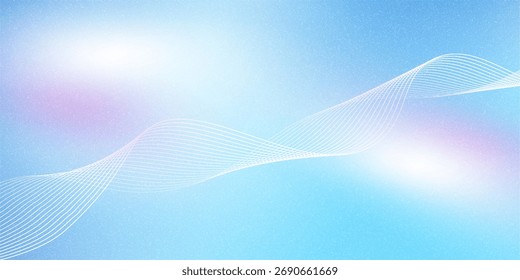 Fondo degradado azul Abstractas con líneas brillantes y ondas granuladas. Fondo minimalista para Anuncios, carteles, cubiertas, folletos, volantes y Sitios web.
