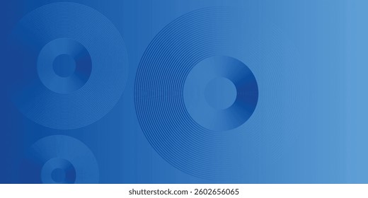 Abstract blue gradient background with stacked circle pattern