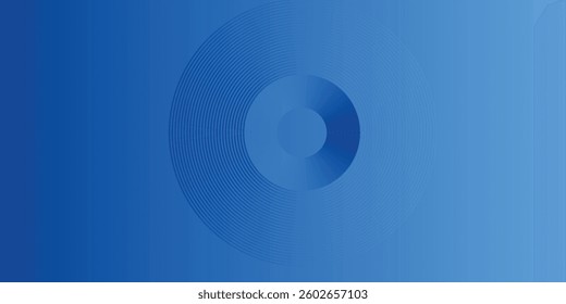 Abstract blue gradient background with stacked circle pattern