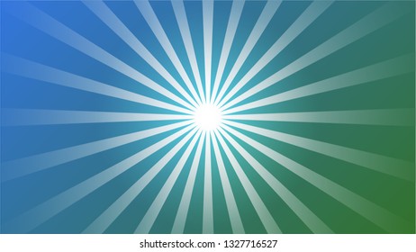 Abstract blue gradient Background with Starburst effect. and Sunburst beams element. starburst shape on white. Radial circular geometric shape.