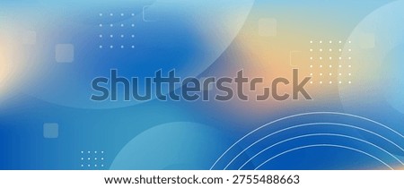 Abstract blue gradient background, transparent circle shape, line. Light smooth texture, color gradation, soft gloss, minimal geometry. Futuristic technology backdrop for banner, modern digital design
