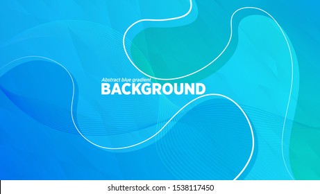 Abstract Blue Gradient Background wits liquid element