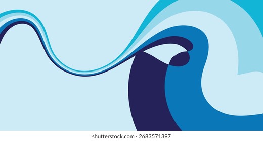 Plantilla de Anuncio de degradado azul Abstractas con Formas de curva de fondo dinámico. Diseño Horizontal del Anuncio del webinar del negocio azul celeste moderno para el Web, telón de fondo, folleto, Sitio web, página de aterrizaje, presentación