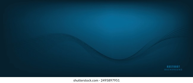 Anuncio degradado azul Abstractas con ondas. Líneas onduladas. Tecnología digital de fondo azul futurista.
