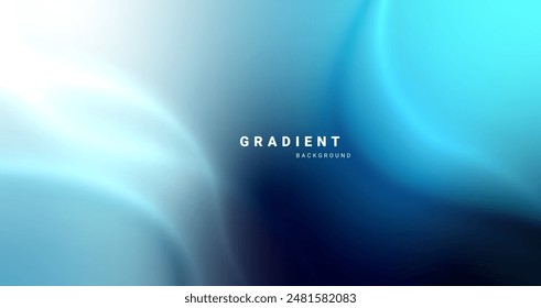 Abstract blue gradient blur background. Vector illustration. 