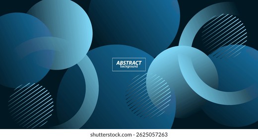 Abstract blue gradient circle background with bright colors. Trendy circle shape geometric pattern. Vector eps10