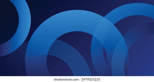 Abstract blue gradient circle shape background. Dynamic shapes composition. Minimal geometric. Modern graphic design elements. Futuristic concept.