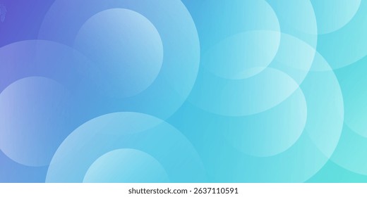 Abstract Blue Gradient Circles. minimalist banner background