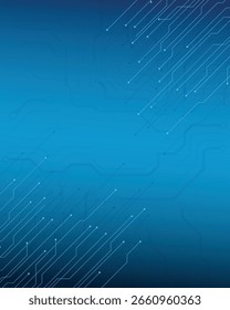 Abstract blue gradient circuit board background