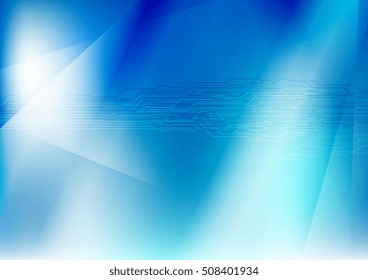 Gradiente azul abstracto con diseño vectorial de placa de circuito