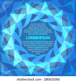 Abstract blue gradient circular presentation template for design workflow