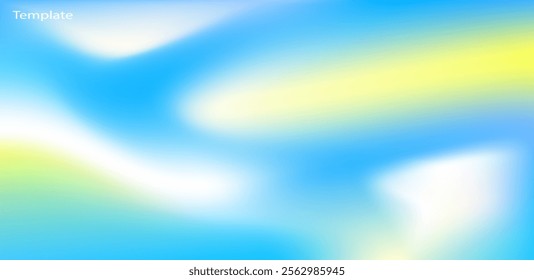 Abstract blue gradient with cloud design floating . Vector.