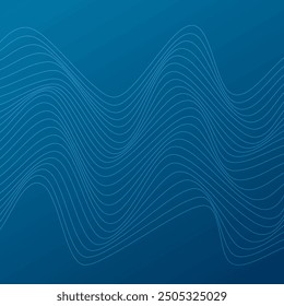 ABSTRACT BLUE GRADIENT COLOR WAVY LINES PATTERN BACKGROUND. COVER DESIGN 